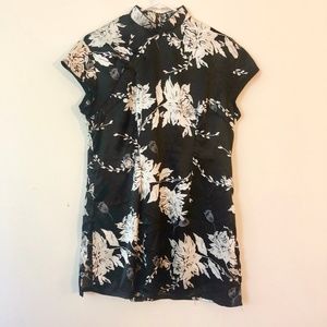 Mandarin Collar Silk top